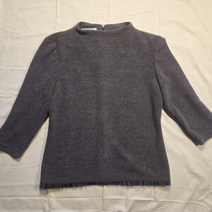 VTG Yves Cossette Depeche Mode mock-neck top, Womens Size Small, Gray